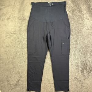 Alina Mae M Maternity Scrub Pants Navy Blue Medical Uniform Cargo Pockets NEW